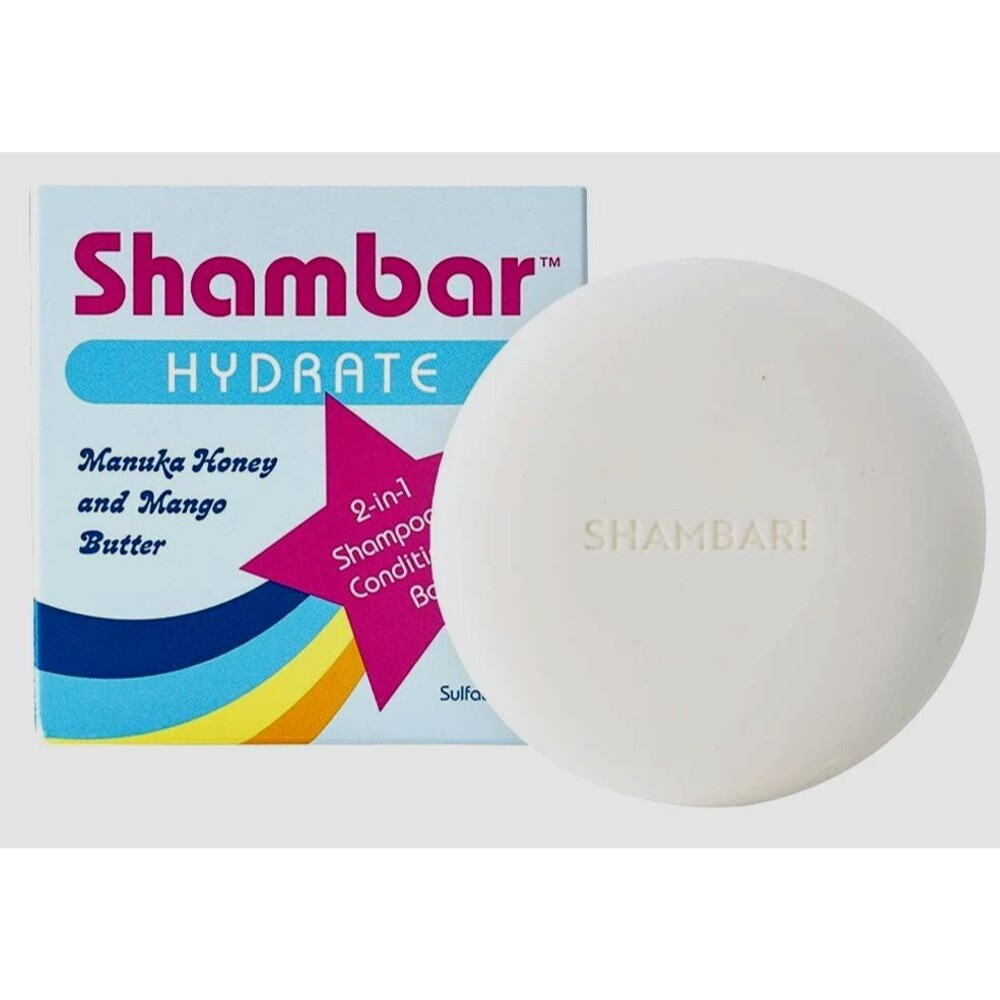 Shambar HYDRATE All Natural Shampoo and Conditioner Bar w/ Manuka Honey & Mango